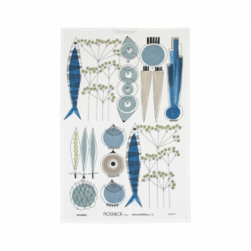 Picknick, kökshandduk, blå beige Picknick, kökshandduk, blå beige