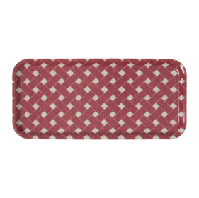 Korg, bricka, röd, 32x15cm Korg, bricka, röd, 32x15cm