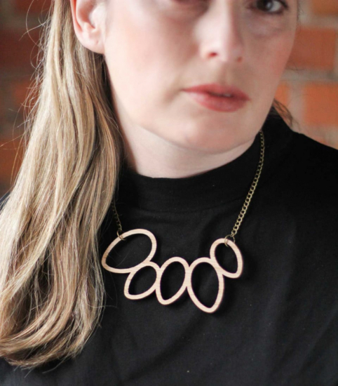 LASER trähalsband,  5 st blad