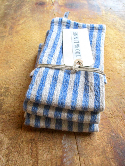 Linnehandduk Randig Made in Järvsö