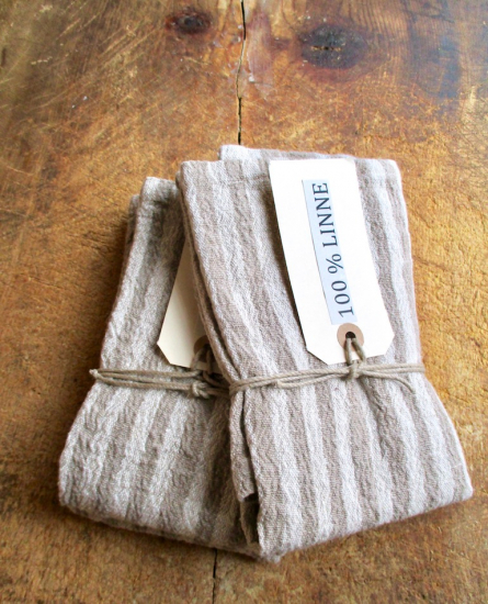 Linnehandduk Randig Made in Järvsö