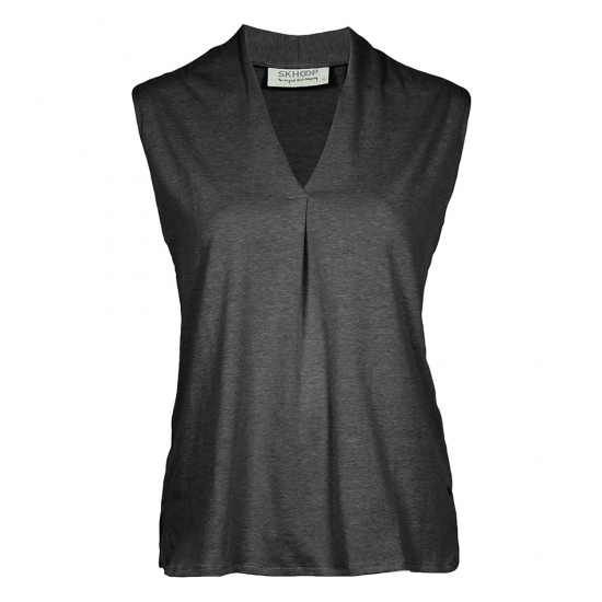 Anja Tank Black Melange Small