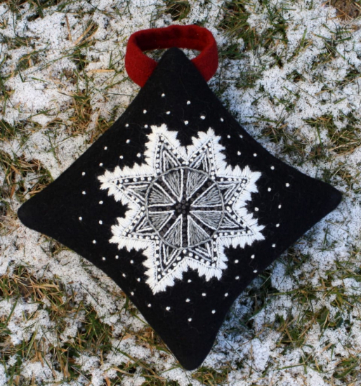 Materialsats nåldyna "SNÖSTJÄRNA"