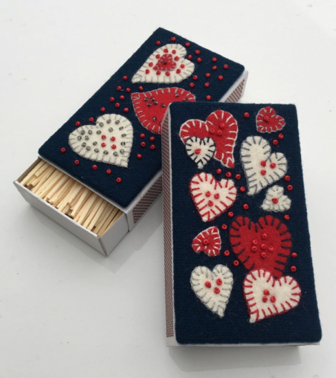 Materialsats broderi tändsticksaskar