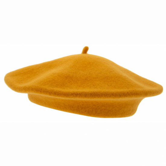 Amelie Wool Beret Mustard