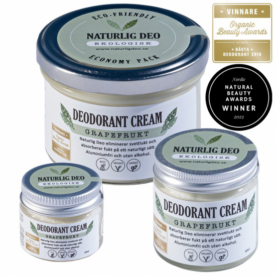 Naturlig Deo- Grapefrukt Ekologisk deodorant cream  1