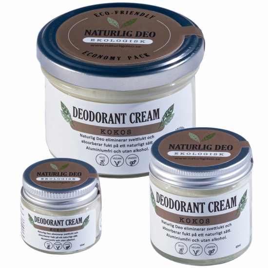Naturlig Deo-  Kokos Ekologisk deodorant cream 1