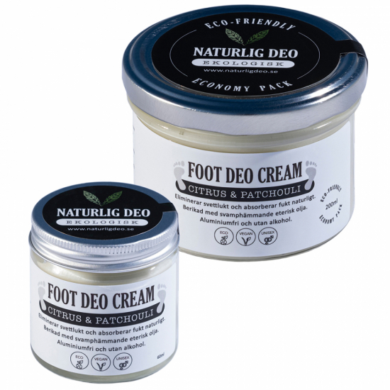 Naturlig Deo- Ekologisk FOOT DEO Cream Citrus & Patchouli 1