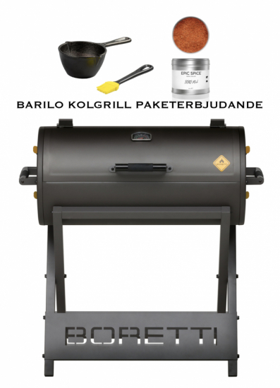 BARILO KOLGRILLPAKET INKL LODGE GLAZE GRYTA  OCH BBQ RUB