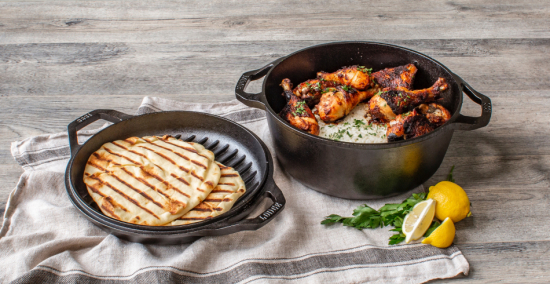 Gjutjärnsgryta med grillpanna i locket - Chef Collection