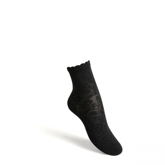 Bambustrumpa Floral svart