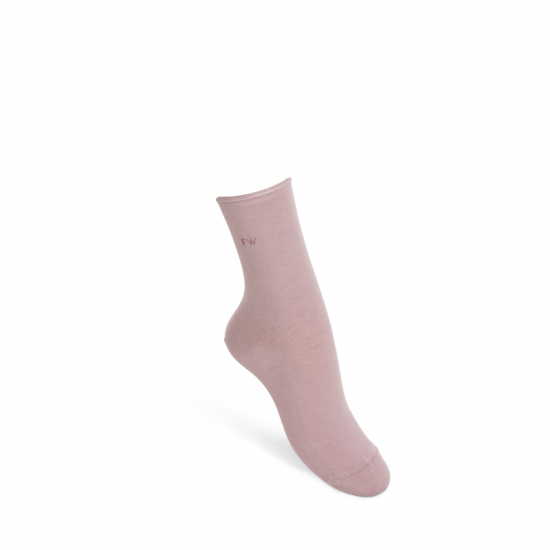 Bambustrumpor med rullkant rosa