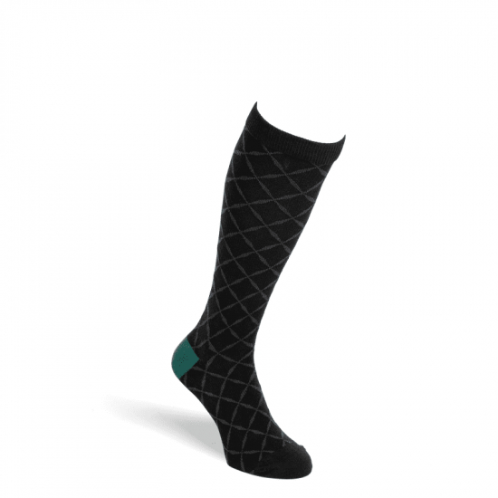 HARLEQUIN M STÖDSTRUMPOR - Brilliant Black 42-44