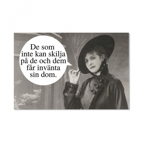 Kylskåpsmagnet: De, dem, dom i gruppen Landshopping.se / Hem & Hantverk / Inredning / Dekoration hos Landshopping (10041_Magnet02)