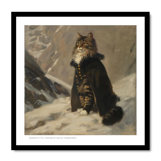Inramad print (24X24 cm): Konstkatt 21 – Gustaf Cederström i gruppen Landshopping.se / Hem & Hantverk / Inredning / Tavlor & Posters hos Landshopping (10041_Print04)