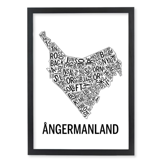 Inramad A4-poster: Ångermanland i gruppen Landshopping.se / Hem & Hantverk / Inredning / Tavlor & Posters hos Landshopping (10041_Print10)