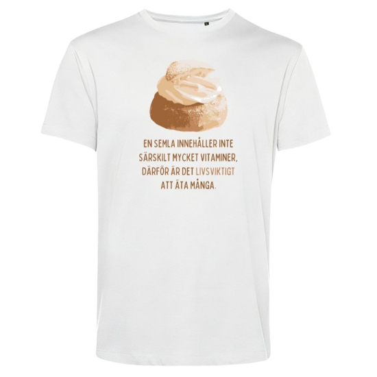 T-shirt: Semlor – inte mycket vitaminer (vit) i gruppen Landshopping.se / Kläder & Skor hos Landshopping (10041_T-shirt01)