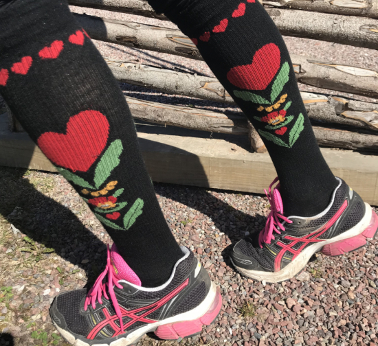 Kompressionsstrumpa kurbits svart strl. 39-40