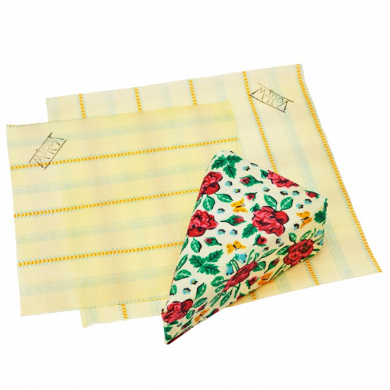 Bivaxdukar 3-pack fyrkantig 25x25 cm