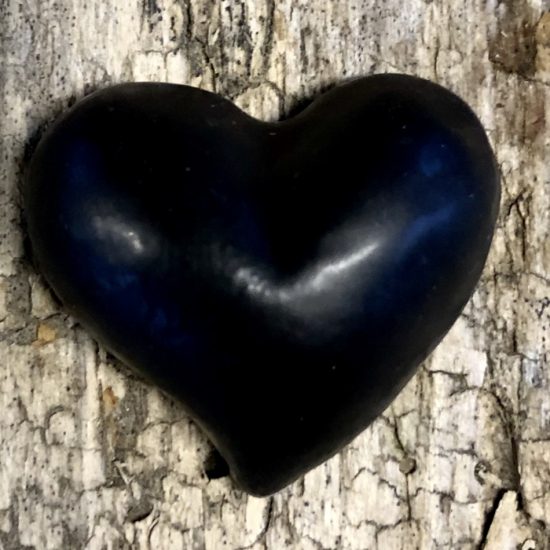 Minihjärta med magnet Svart 2-pack