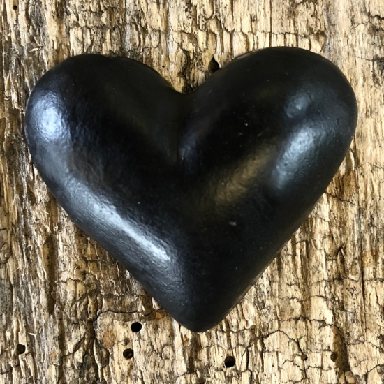 Dumlehjärta med magnet Svart