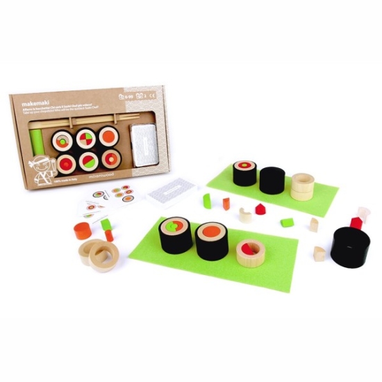 Laga Maki-sushi brädspel av FSC-trä - Milaniwood