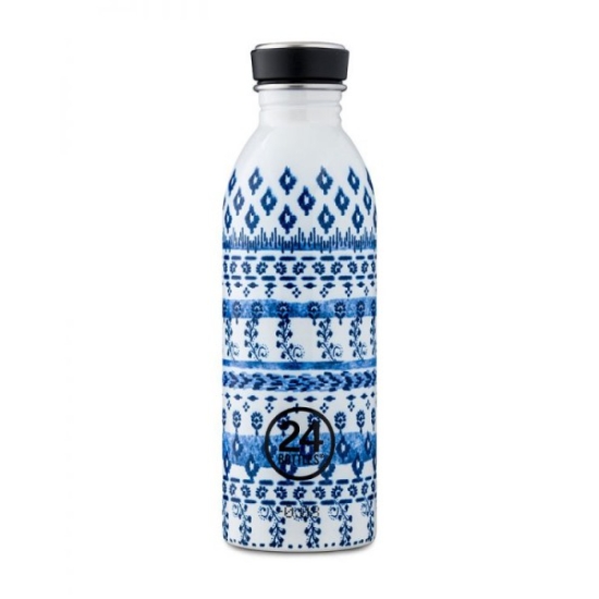 Vattenflaska av metall 500 ml Indigo - 24Bottles