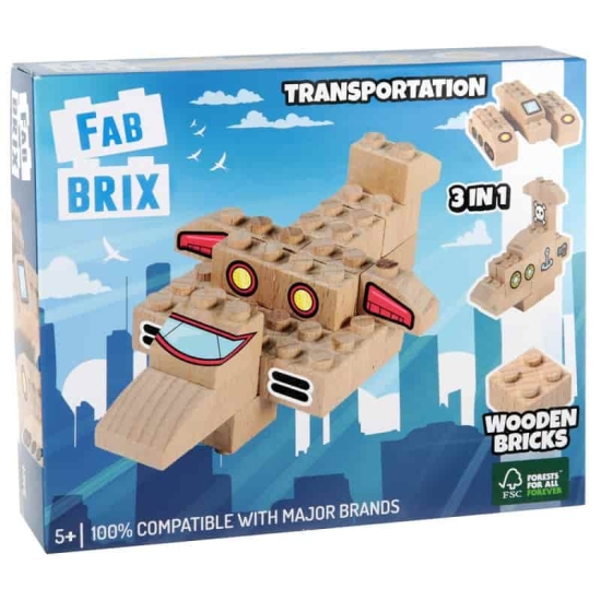 FabBrix Transport -  träklossar av FSC-cert. trä i gruppen Landshopping.se / Hem & Hantverk / Leksaker hos Landshopping (10093_3506)