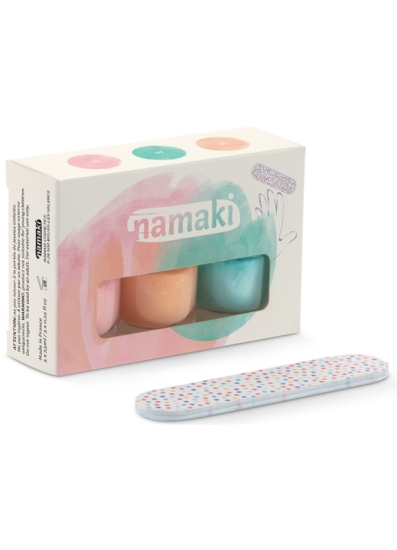 Vattenbaserat Nagellack för barn 3-pack + nagelfil - Candy - Namaki i gruppen Landshopping.se / Hem & Hantverk / Leksaker hos Landshopping (10093_3755)