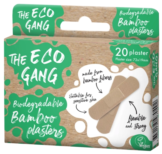 Plåster av hållbart odlad bambu 20 st - The Eco Gang i gruppen Landshopping.se / Hud & Hälsa / Hudvård/rengöring hos Landshopping (10093_3843)