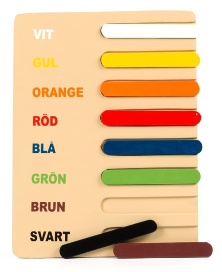 Lär dig färger - en rättvist producerad träleksak