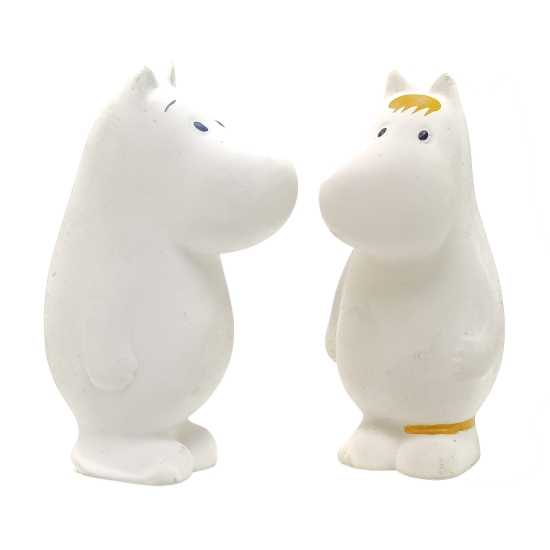 Mumin och Snorkfröken - bad och bitleksaker av naturgummi