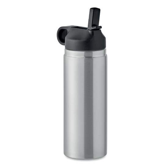 Termoflaska med sugrör - 500ml - Silver i gruppen Landshopping.se / Kök & Matlagning / Kökstillbehör / Matförvaring hos Landshopping (10093_3891)