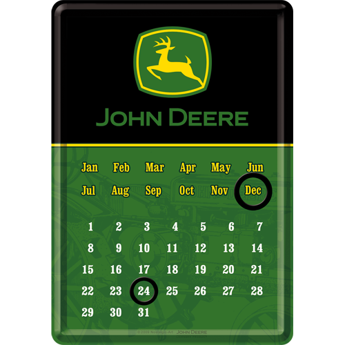Vykort/kalender i metall - John Deere  1