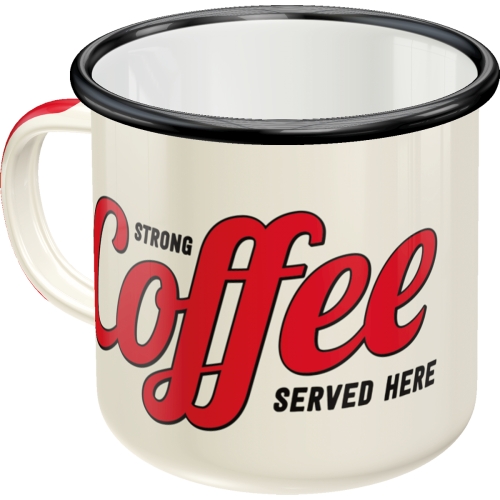 Emaljmugg Strong Coffee