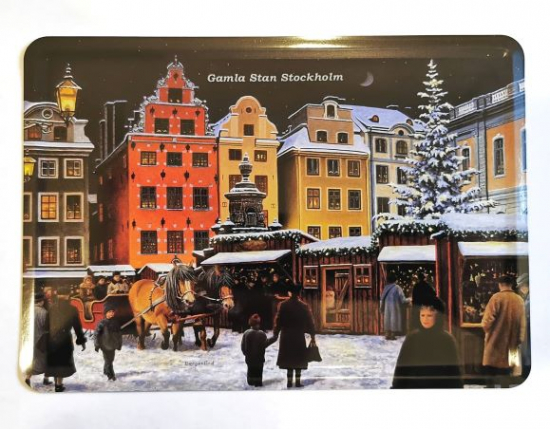 10-pack Julkort i metall av motiv Jan Bergerlind – Gamla Stan i gruppen Landshopping.se / Hem & Hantverk / Högtider / Jul hos Landshopping (10096_70379-10)
