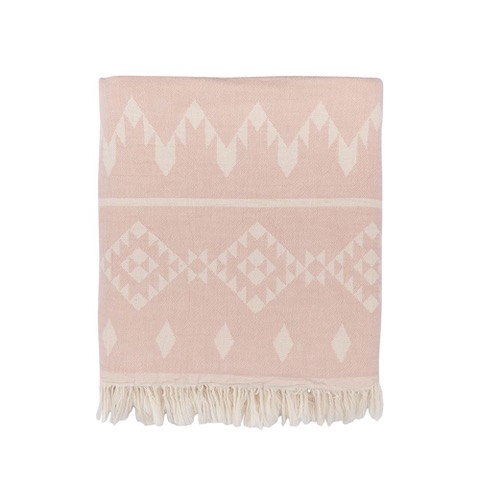 Kilim hamam badhandduk Ljusrosa