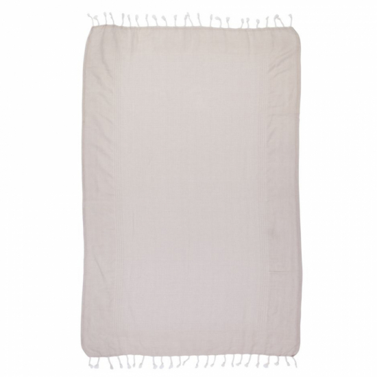 Enfärgad hamam badhandduk - beige