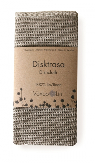 Disktrasa i 100% lin Oblekt/vit fåll