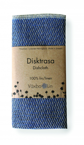 Disktrasa i 100% lin Blå