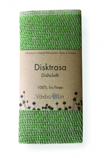 Disktrasa i 100% lin Bladgrön