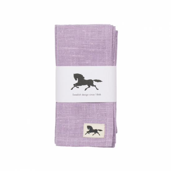 Linne, servett, lila, 32x32cm (2-pack)