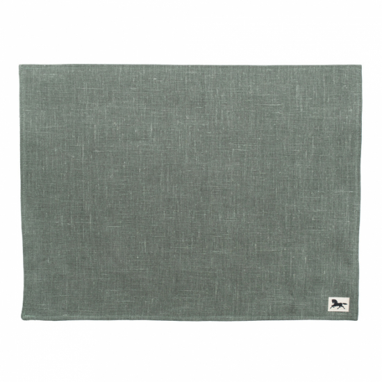 Linne, bordstablett, grön, 45x34cm (2-pack)