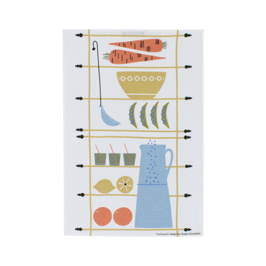 Fruit Punch, kökshandduk, gulblå i gruppen Landshopping.se / Hem & Hantverk / Hemtextilier hos Landshopping (10104_102091-0420)