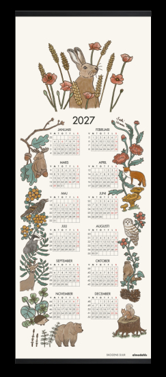Skogens djur, kalender 2027 i gruppen Landshopping.se / Böcker / Kalender hos Landshopping (10104_102101-0027)