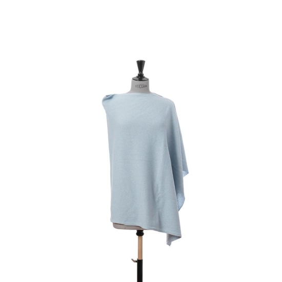 Elin Poncho ljus blå