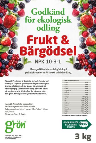 Frukt & Bärgödsel ekologisk 3 kg i gruppen Landshopping.se / Trädgård hos Landshopping (10142_400505)