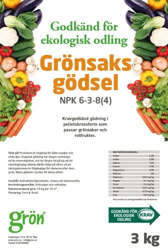 Grönsaksgödsel ekologisk 3 kg i gruppen Landshopping.se / Trädgård hos Landshopping (10142_400508)