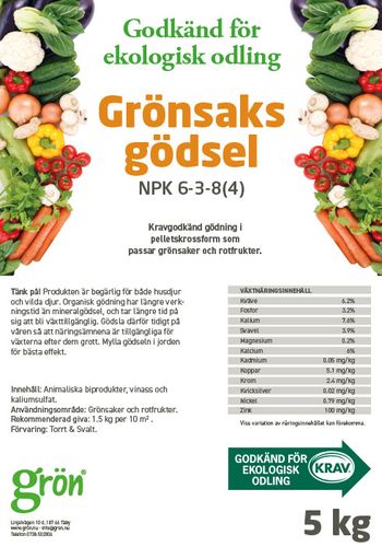 Grönsaksgödsel ekologisk 5 kg i gruppen Landshopping.se / Trädgård hos Landshopping (10142_400509)