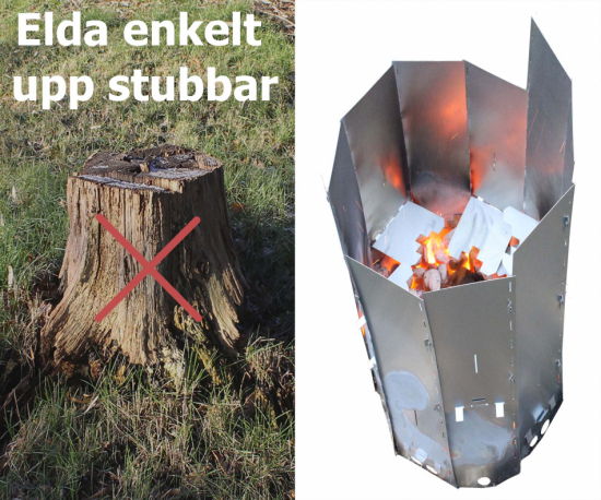 Stubbskorsten™ - elda enkelt upp dina stubbar